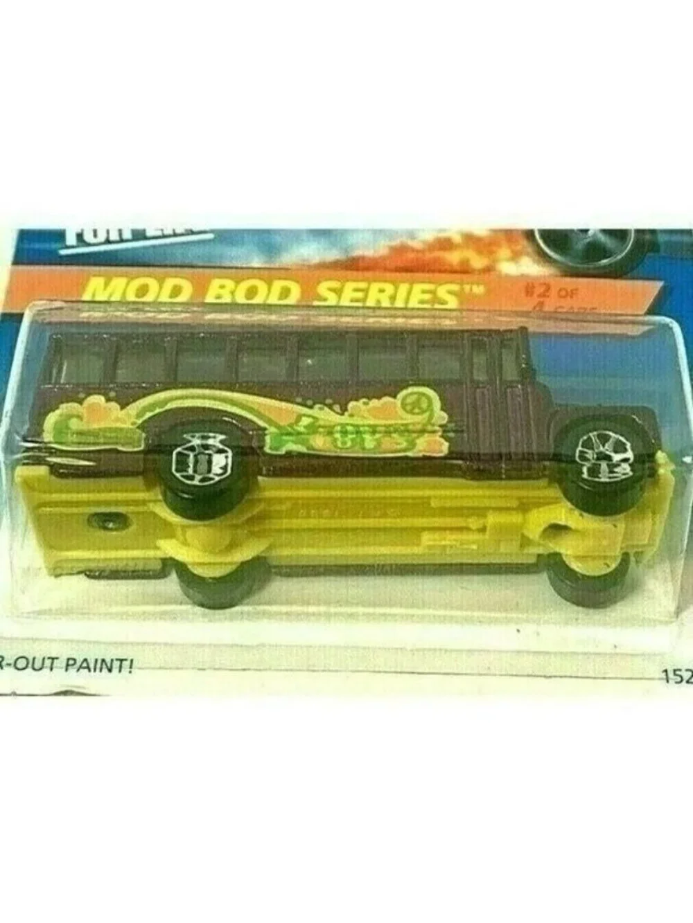 Vintage Die Cast Hot Wheels 1995 School Bus MOD BOD Series 2/4 397 Far-Out New